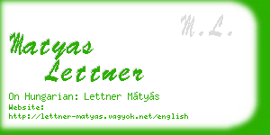 matyas lettner business card